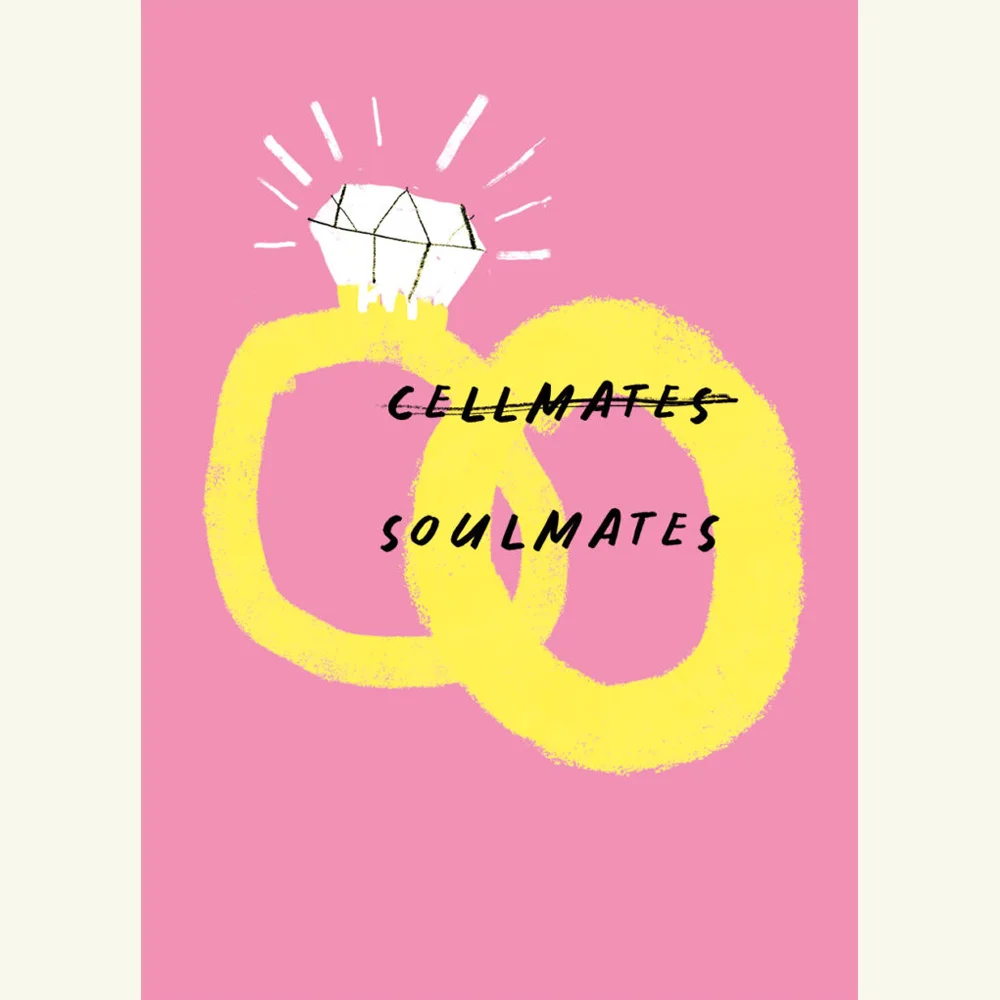 Cellmates / Soulmates, Wedding Card, Made In Ireland, Irish Design