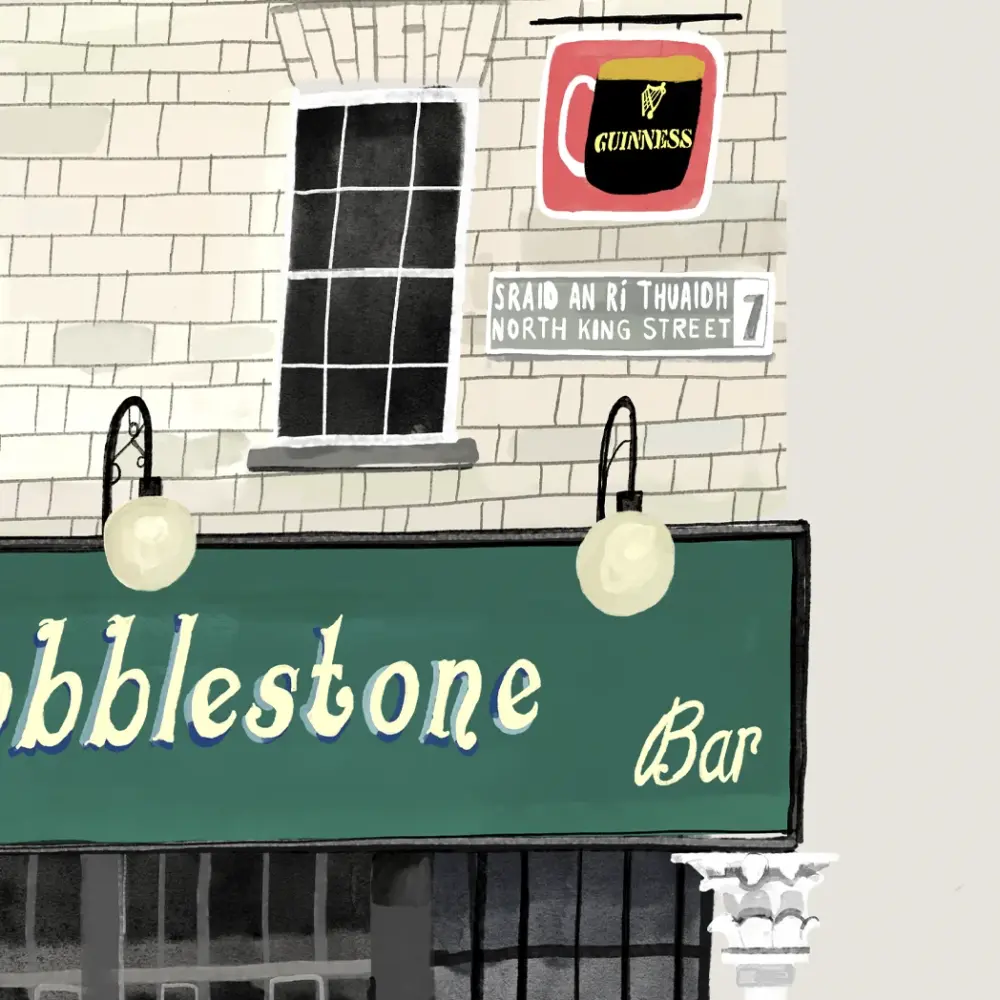 The Cobblestone, Dublin, Pub, Irish Music, Guinness, Bar, Ireland, Irish Art, Print, Artist, Conor Langton