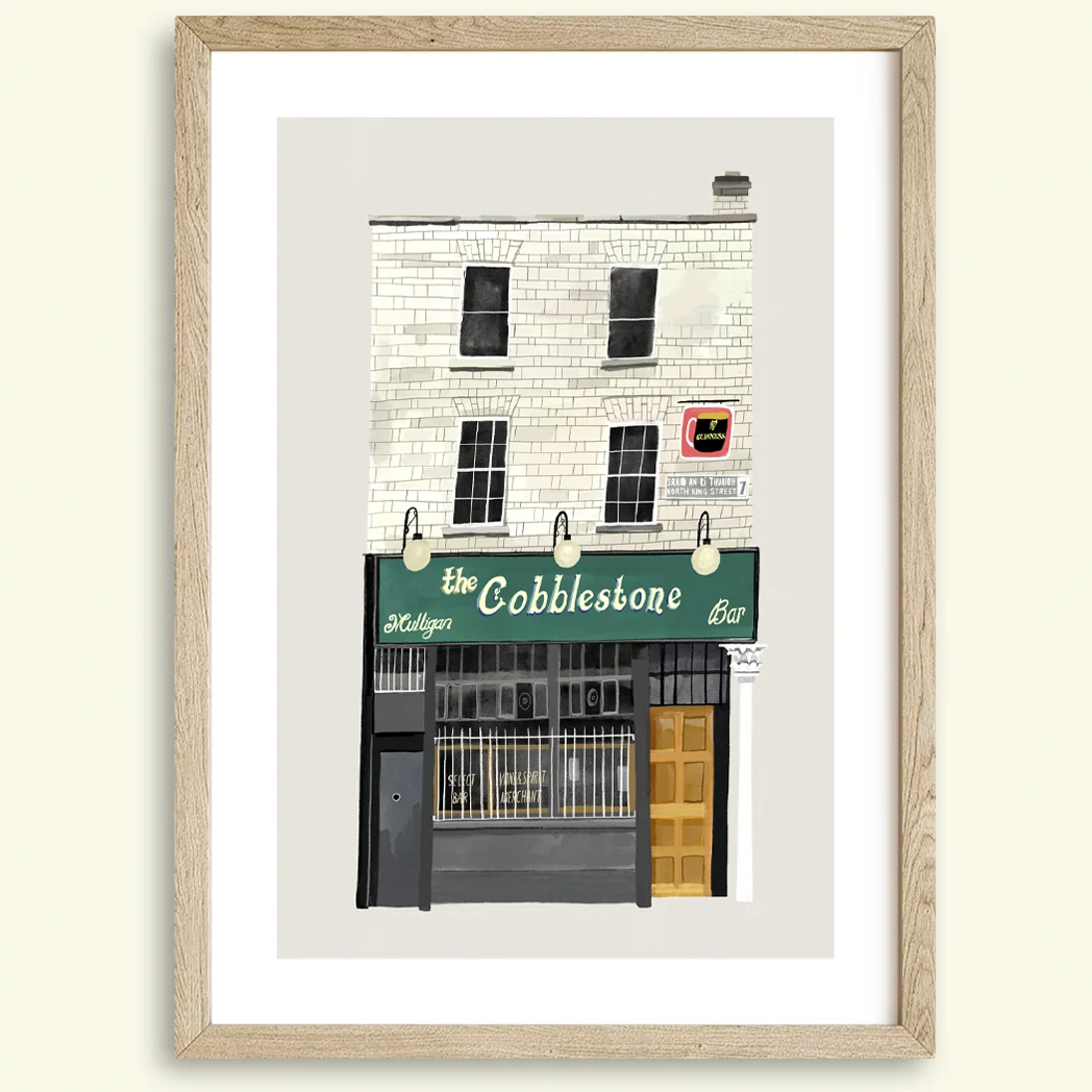 The Cobblestone, Dublin, Pub, Irish Music, Guinness, Bar, Ireland, Irish Art, Print, Artist, Conor Langton