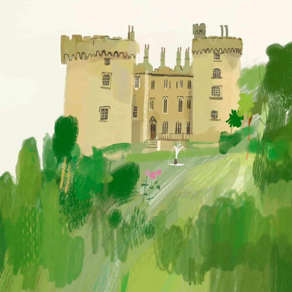 Painting of Kilkenny city by Irish artist Conor Langton