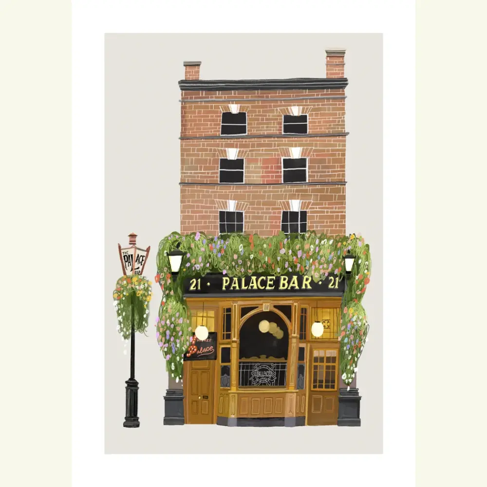 Conor Langton | Prints of Dublin Pubs, Irish Landscapes & Greeting Cards 12 The Palace Bar Dublin no frame