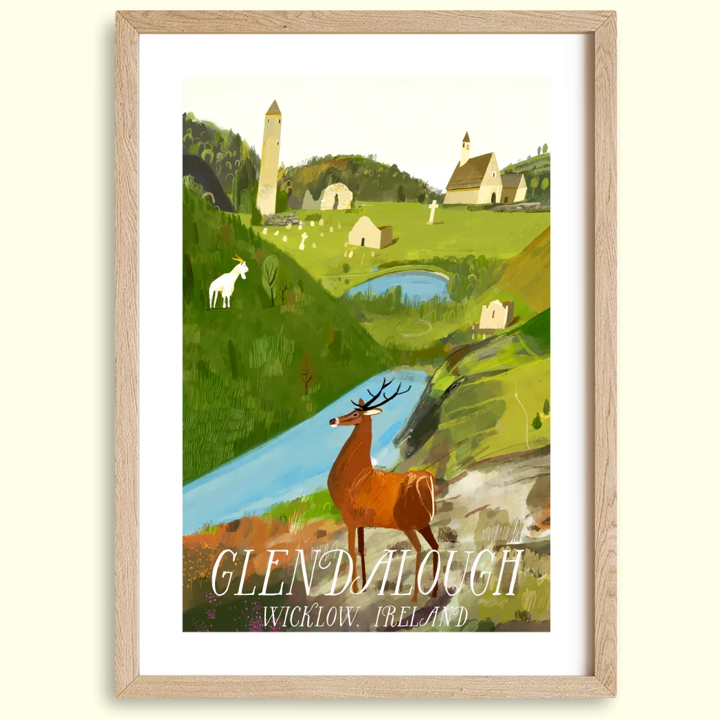Glendalough, Wicklow, Sightseeing Tour, Ireland's Ancient East, Art, Print