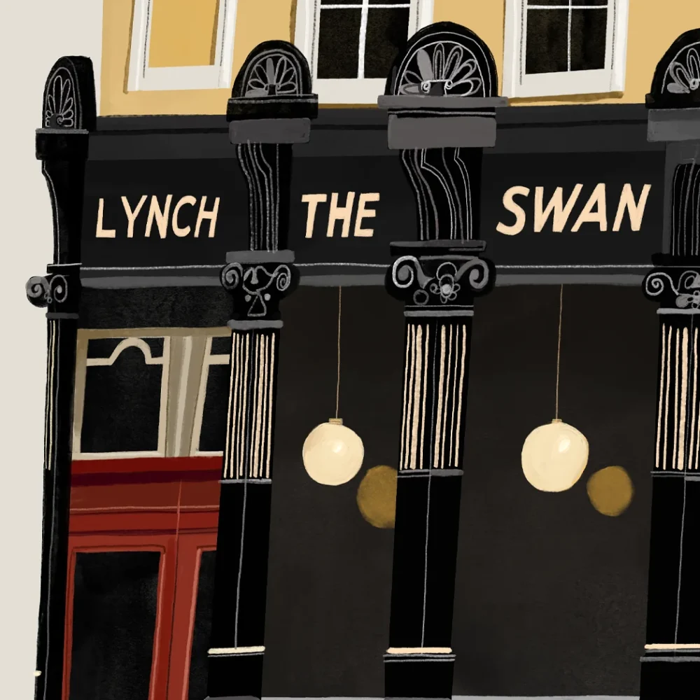 The Swan Bar, Dublin, Art Print, Conor Langton, Dublin Pubs, Guinness