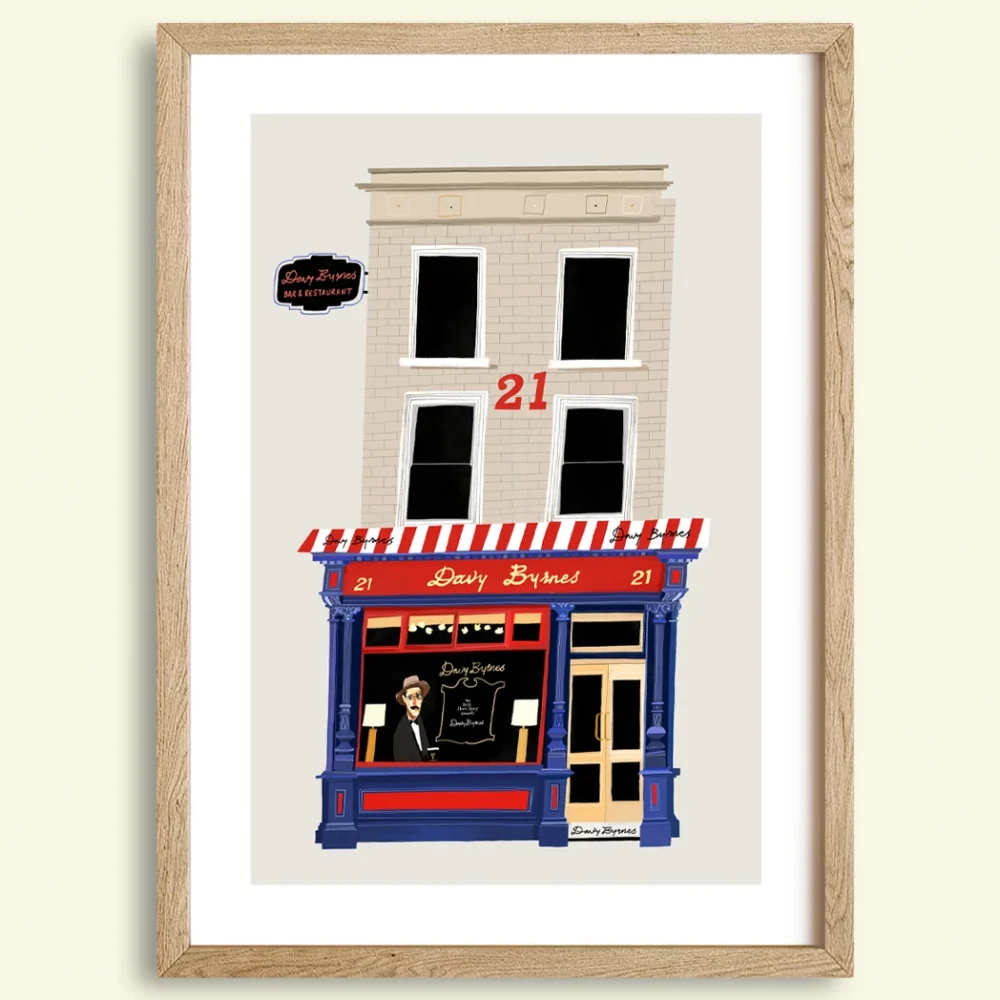 Davy Byrnes, Pub, Bar, Dublin, James Joyce, Ulysses, Dublin, Ireland, Art Print, Conor Langton, Dublin Pubs, Guinness