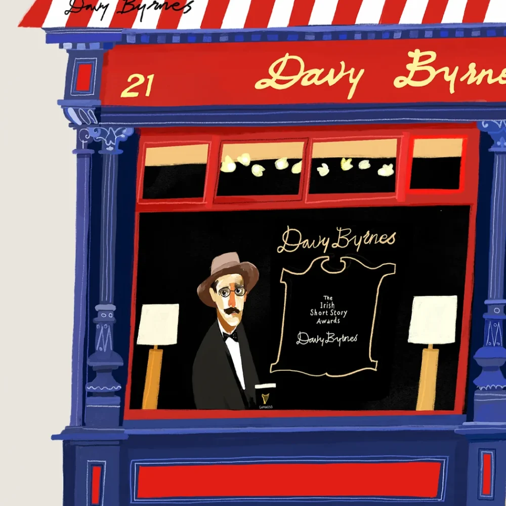 Davy Byrnes, Pub, Bar, Dublin, James Joyce, Ulysses, Dublin, Ireland, Art Print, Conor Langton, Dublin Pubs, Guinness