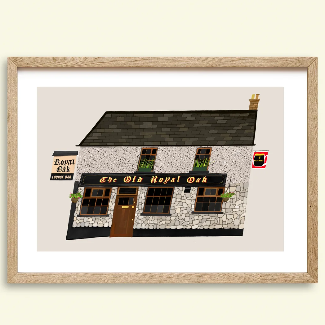 The Old Royal Oak, Pub, Bar, Kilmainham, Dublin, Ireland, Art Print, Conor Langton, Dublin Pubs, Guinness
