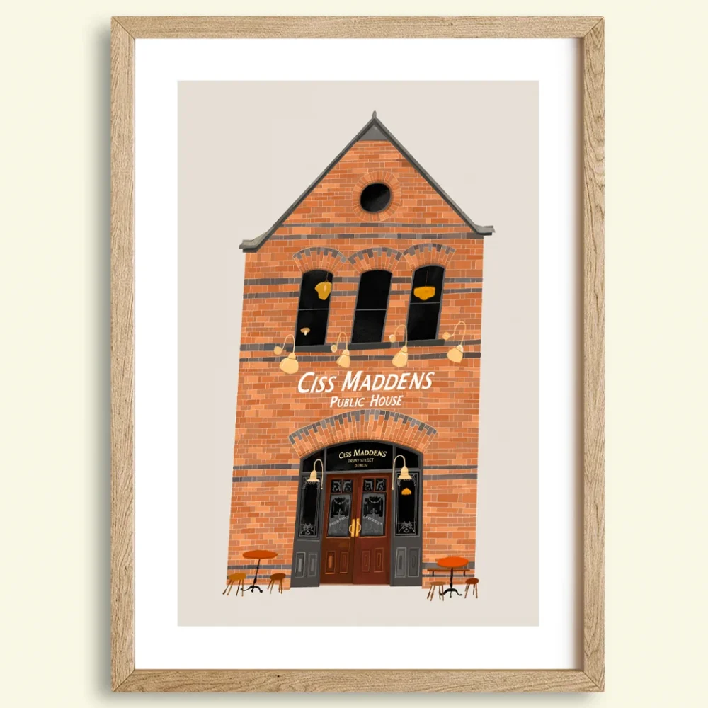 Ciss Maddens, Pub, Bar, Dublin, Ireland, Drury Street, Art Print, Conor Langton, Dublin Pubs, Guinness