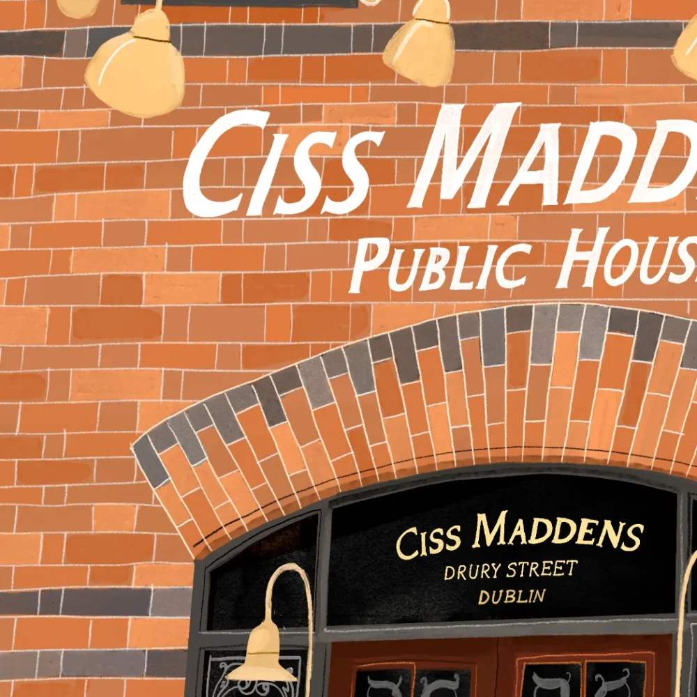 Ciss Maddens, Pub, Bar, Dublin, Ireland, Drury Street, Art Print, Conor Langton, Dublin Pubs, Guinness