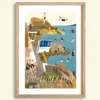 The Forty Foot Dublin, art print, coastal art, Irish landscape, swimming cove, Sandycove, iconic Dublin, coastal scenery, historical Dublin, Irish art