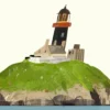 Ballycotton, Cork, Lighthouse, Art, Print, Ireland's Ancient East, Ballymaloe, Conor Langton, Irish Landscape, Irish artist