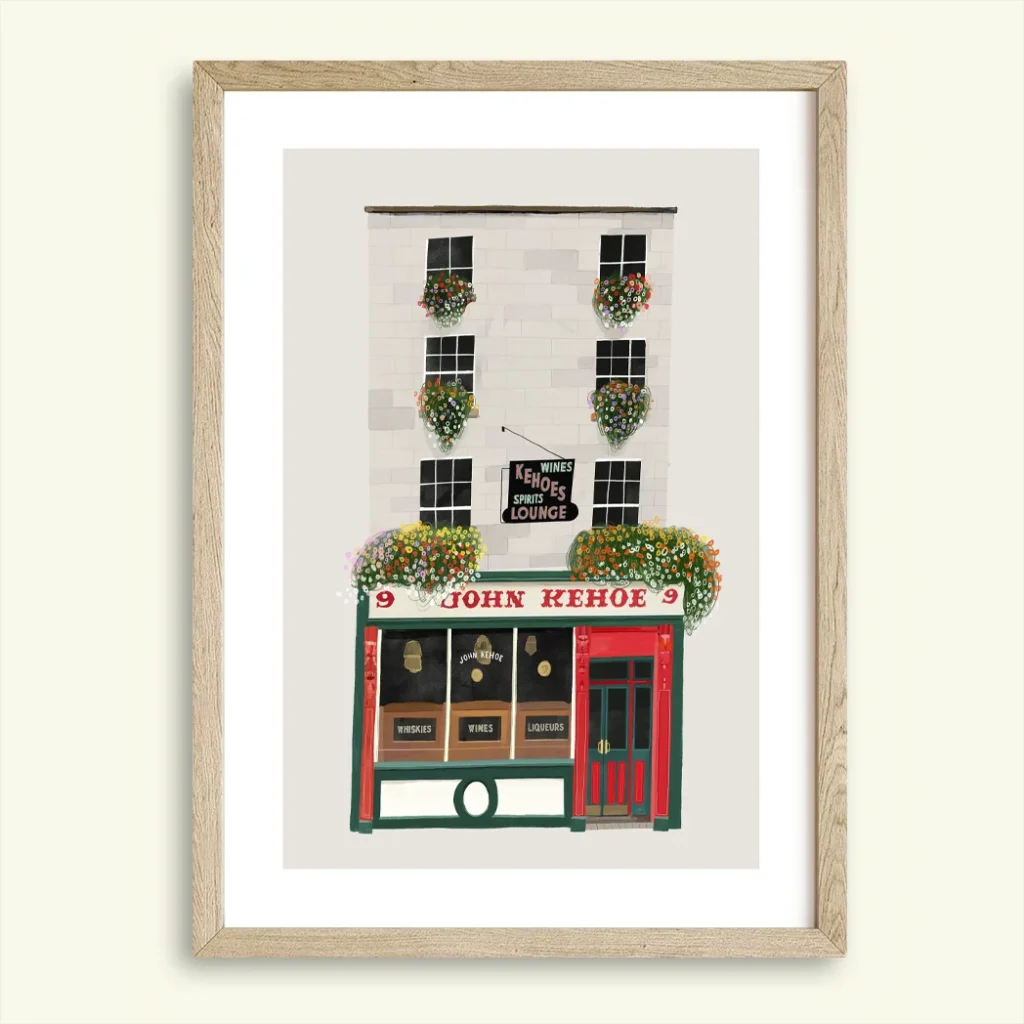 Pubs of Dublin, of Ireland, Art Print, Irish Art, Kehoes, Conor Langton, Framed Prints, Personalised Prints
