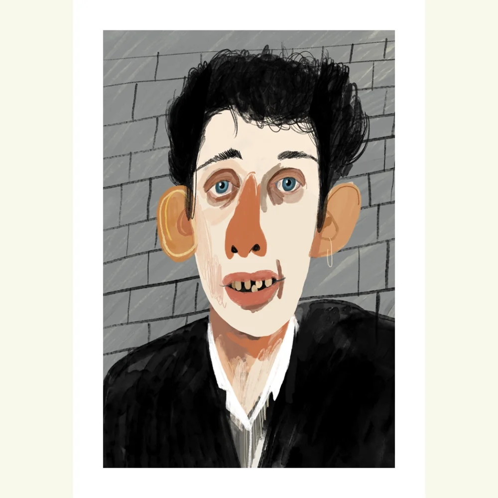 Signed Shane MacGowan art print by artist Conor Langton
