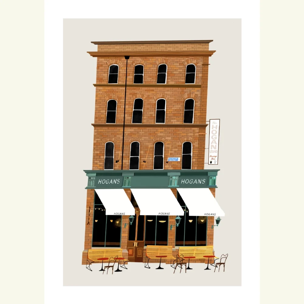 Conor Langton | Prints of Dublin Pubs, Irish Landscapes & Greeting Cards 11 hogans bar dublin irish pub print conor langton no frame