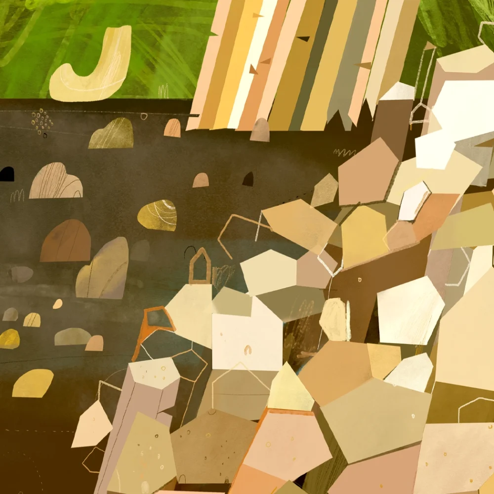 Landscape painting of the Giant’s Causeway in Antrim by Irish artist Conor Langton