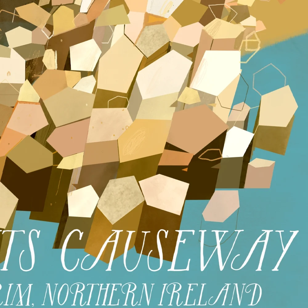 Landscape painting of the Giant’s Causeway in Antrim by Irish artist Conor Langton
